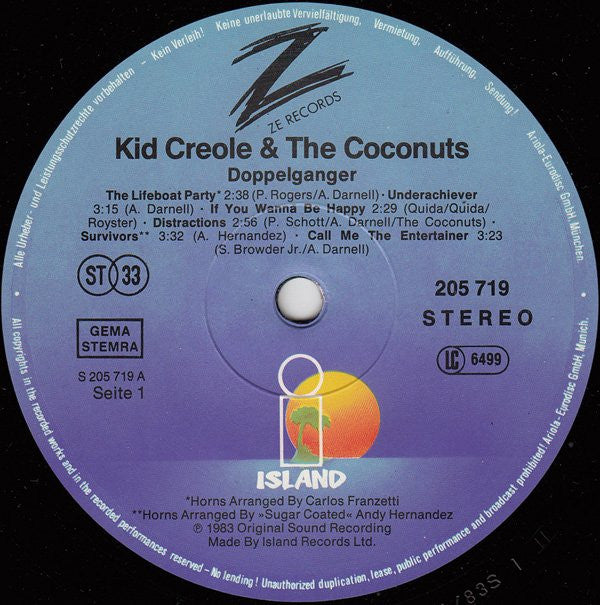 Kid Creole And The Coconuts : Doppelganger (LP, Album)