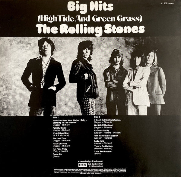 The Rolling Stones : Big Hits (High Tide And Green Grass) (LP, Comp, Club, RE)