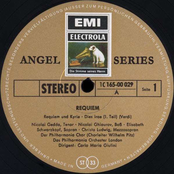 Giuseppe Verdi, Elisabeth Schwarzkopf, Christa Ludwig, Nicolai Gedda, Nicolai Ghiaurov, Philharmonia Chorus, Philharmonia Orchestra, Carlo Maria Giulini : Requiem (2xLP, Album + Box)