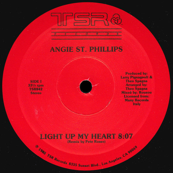 Angie St. Phillips* : Light Up My Heart (12")