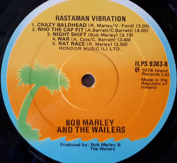 Bob Marley & The Wailers : Rastaman Vibration (LP, Album, Gat)