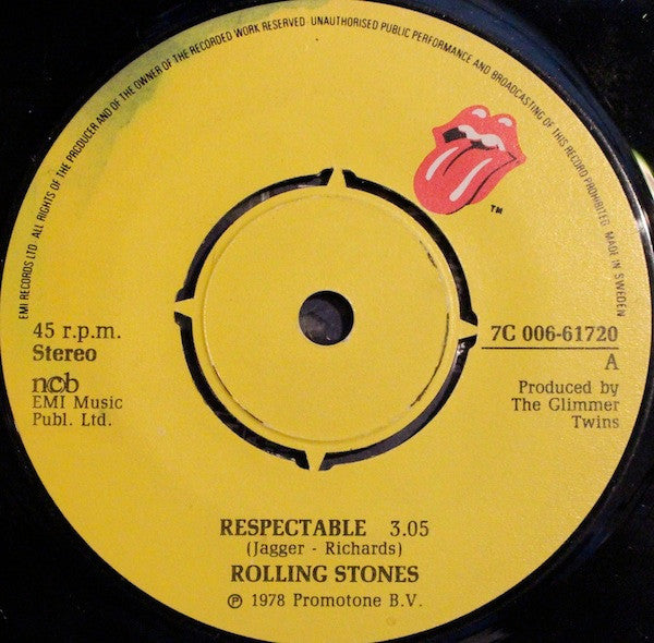 The Rolling Stones : Respectable (7", Single)