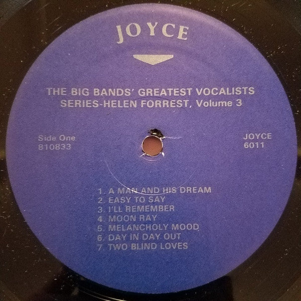 Helen Forrest With Artie Shaw And His Orchestra : The Big Band's Greatest Vocalist Series Volume Three (LP, Comp)