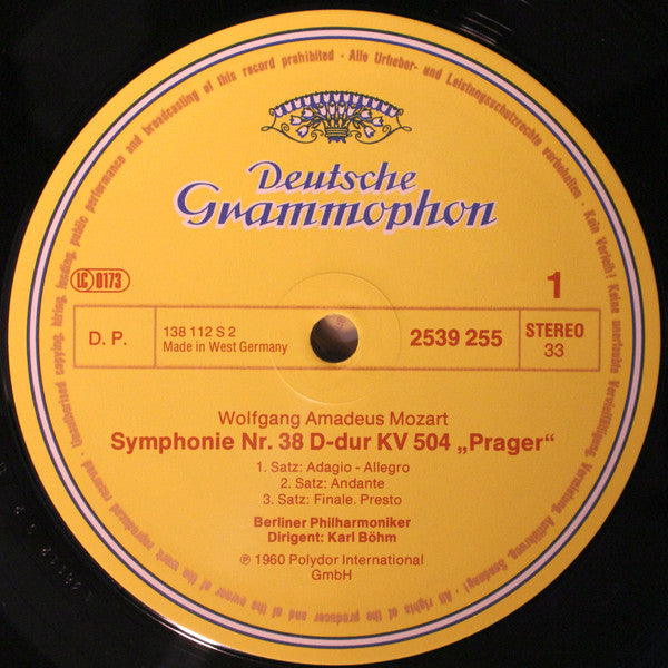 Wolfgang Amadeus Mozart - Berliner Philharmoniker, Karl Böhm : Die Vier Späten Symphonien Nr 38 Prager, Nr. 39, Nr.40, Nr. 41 Jupiter (2xLP, Comp + Box, Album)