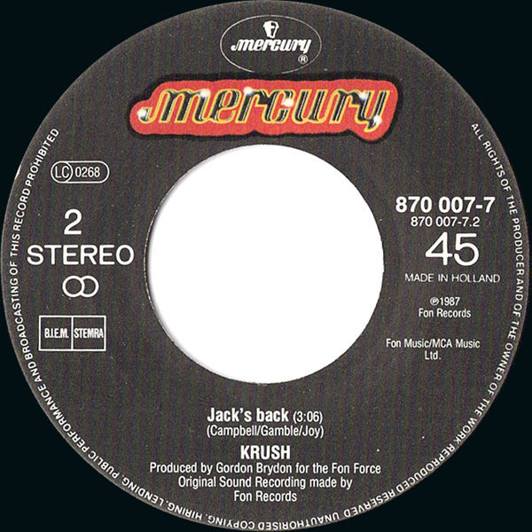 Krush : House Arrest (7", Single)