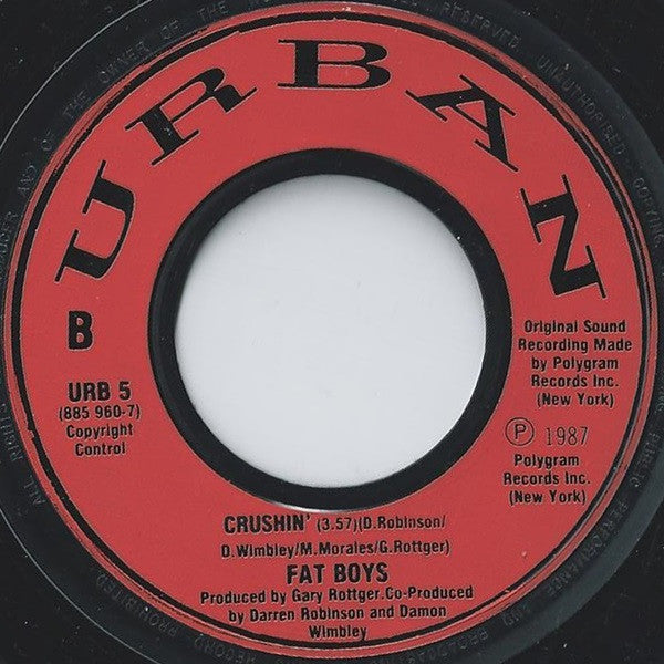 Fat Boys : Wipeout (7", Single, Red)