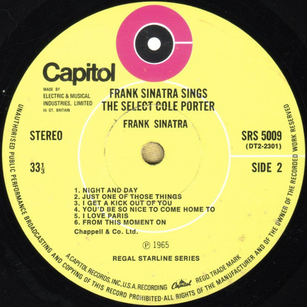 Frank Sinatra : Frank Sinatra Sings The Select Cole Porter (LP, Comp)