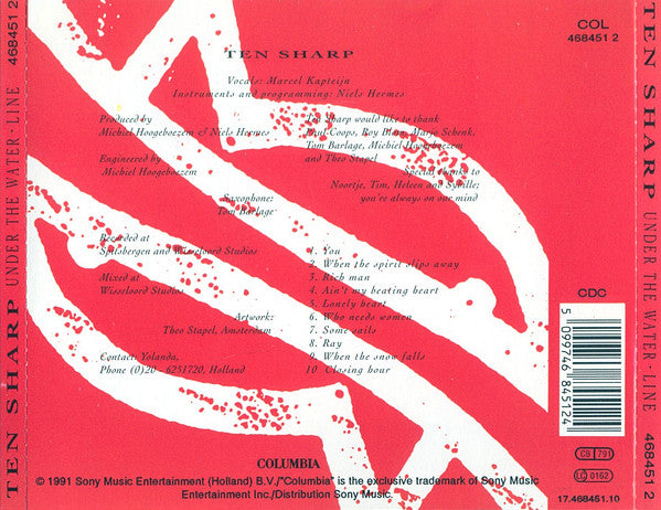 Ten Sharp : Under The Water-Line (CD, Album)