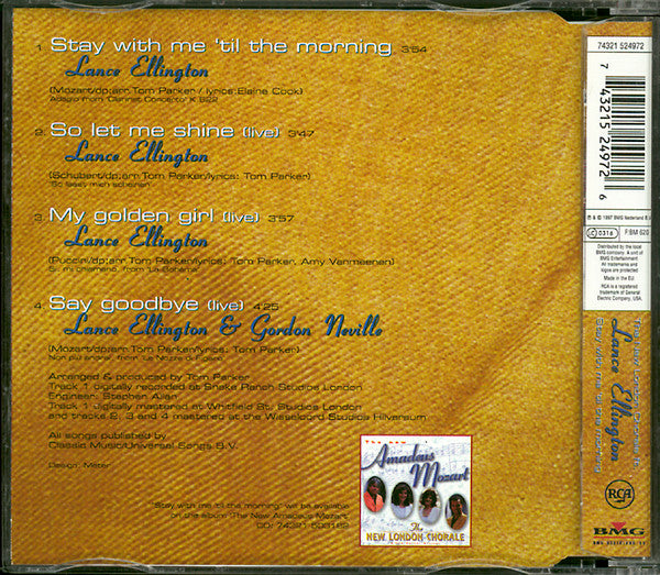 New London Chorale Featuring Lance Ellington : Stay With Me 'Til The Morning (CD, EP)