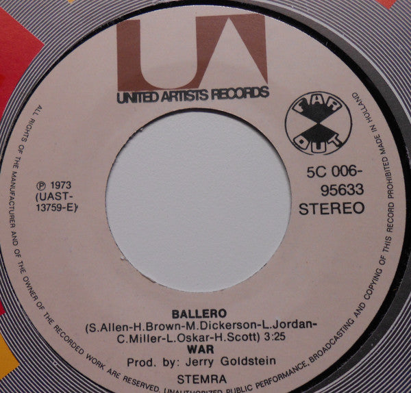 War : Ballero (7", Single)