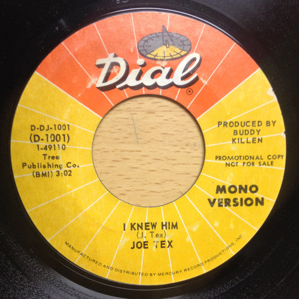 Joe Tex : I Knew Him (7", Mono, Promo)