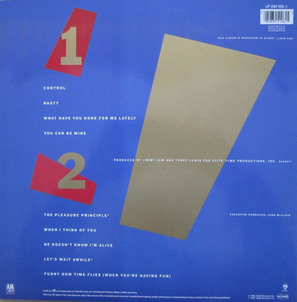 Janet Jackson : Control (LP, Album, Whi)