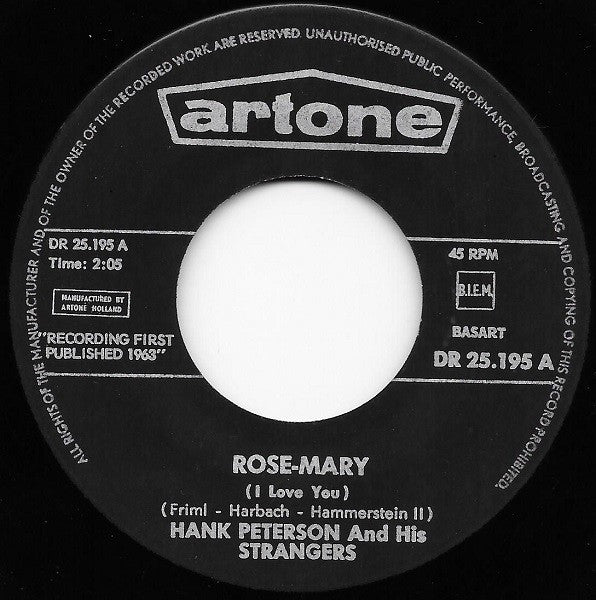 Hank Peterson And His Four Strangers : Oh Rose-Mary (7", Single)