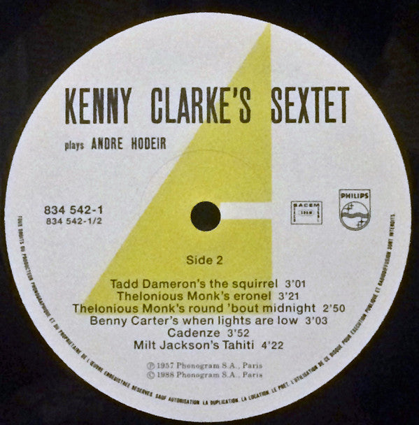 Kenny Clarke's Sextet : Plays André Hodeir (LP)