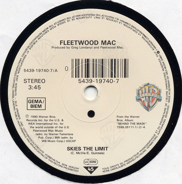 Fleetwood Mac : Skies The Limit (7", Single)