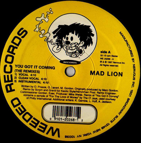 Mad Lion : You Got It Coming (The Remixes) / Brooklyn Massacre (12")