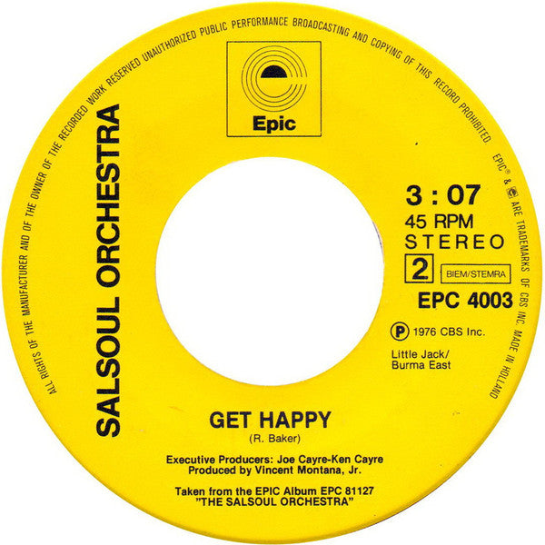 The Salsoul Orchestra : Tangerine (7")