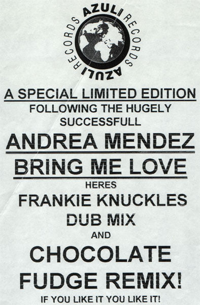 Andrea Mendez : Bring Me Love (Remixes) (12", Ltd, W/Lbl, Sta)
