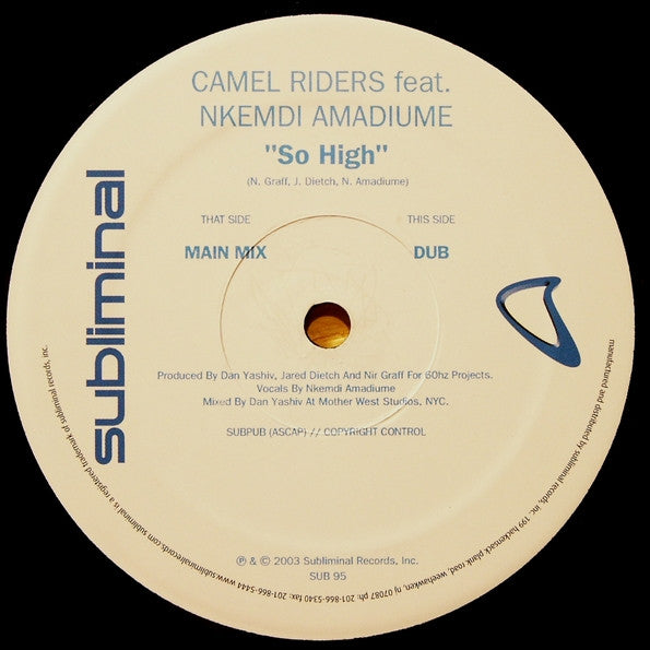 Camel Riders Feat. Nkemdi Amadiume : So High (12")