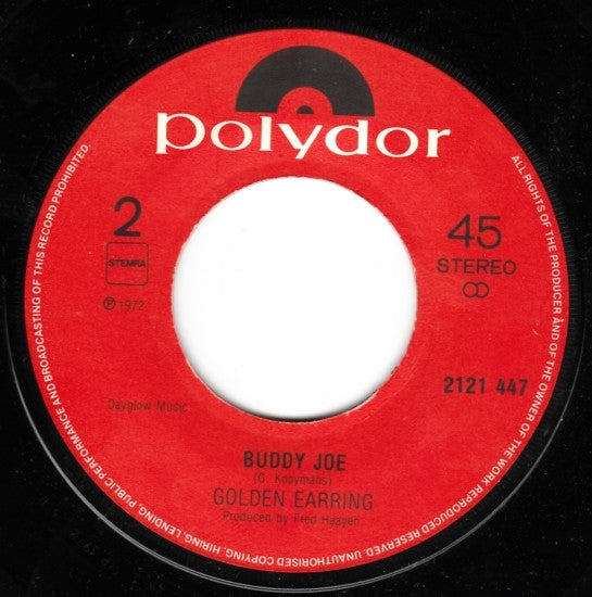 Golden Earring : Back Home / Buddy Joe (7", Single)