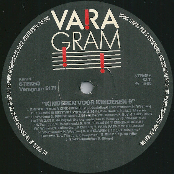 Kinderen voor Kinderen : Kinderen Voor Kinderen 6 (LP, Album)