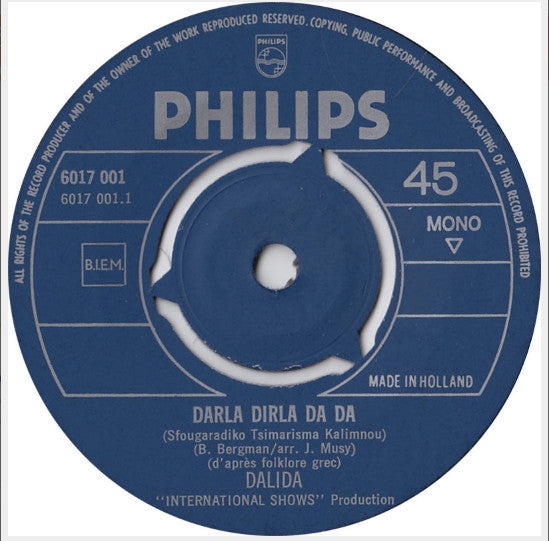 Dalida : Dirladada (7", Single)
