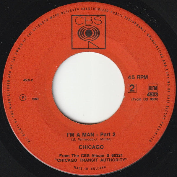Chicago (2) : I'm A Man - Part 1 / I'm A Man - Part 2 (7", Single)