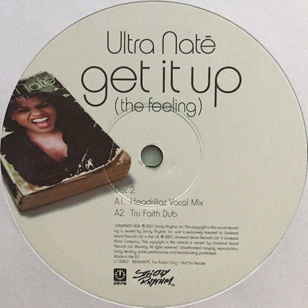Ultra Naté : Get It Up (The Feeling) (2x12", Promo)