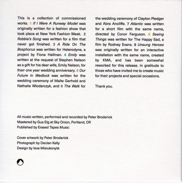 Peter Broderick : All Together Again (CD, Album)