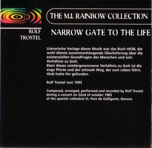 Rolf Trostel : Narrow Gate To Life (CD, Album, Enh, RM)