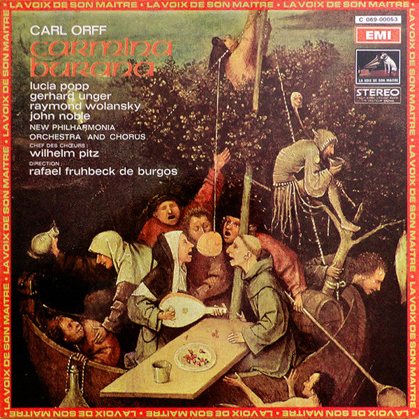 Carl Orff - Lucia Popp, Gerhard Unger, Raymond Wolansky, John Noble, New Philharmonia Orchestra And New Philharmonia Chorus, Wilhelm Pitz, Rafael Frühbeck De Burgos : Carmina Burana, Cantiones Profanae (LP, RE, Gat)