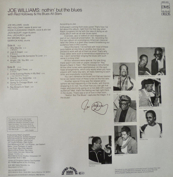 Joe Williams With Red Holloway & His Blues All-Stars : Nothing But The Blues (LP, Album)
