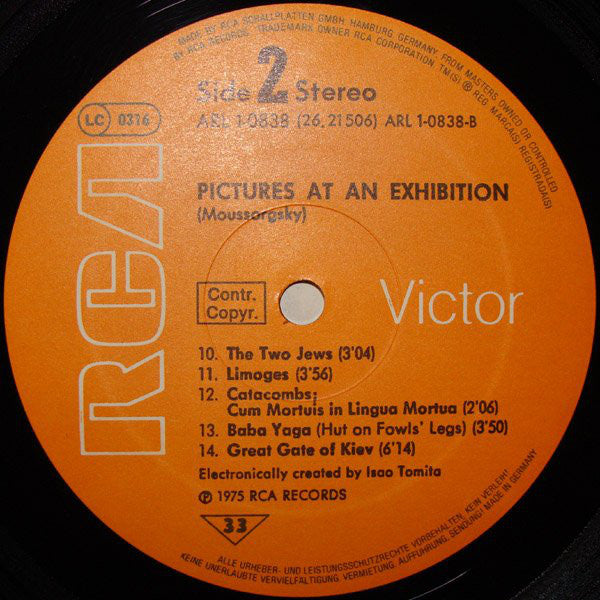 Tomita : Pictures At An Exhibition (LP, Album)