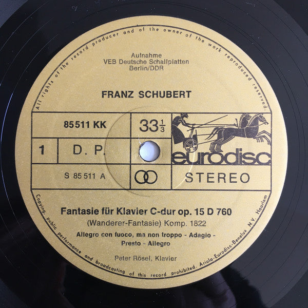 Franz Schubert - Peter Rösel : Wanderer-Fantasie / Impromptus Op. 90 (LP)