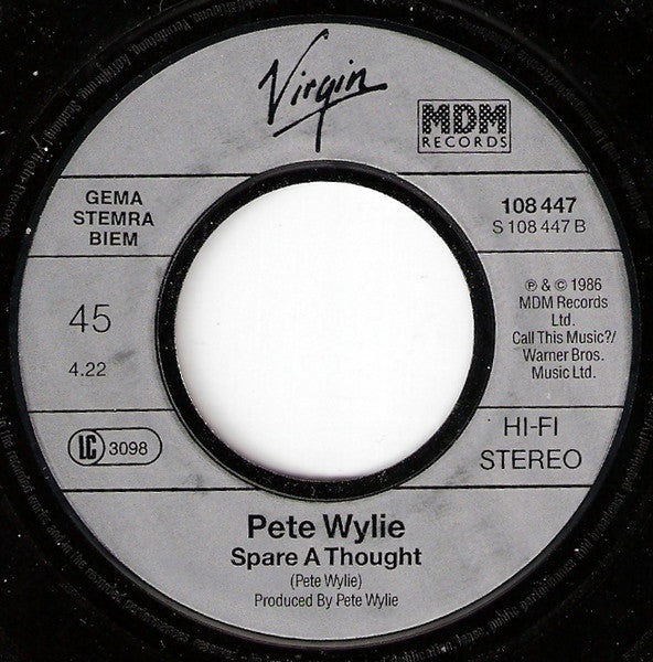 Pete Wylie Featuring The Fabulous Josie Jones : Diamond Girl (7", Single)