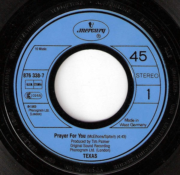 Texas : Prayer For You (7", Single)
