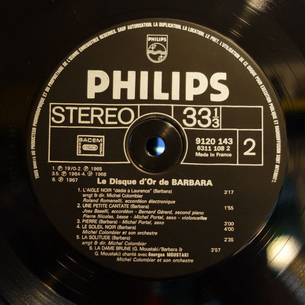 Barbara (5) : Le Disque D'Or De Barbara (LP, Comp, RE)