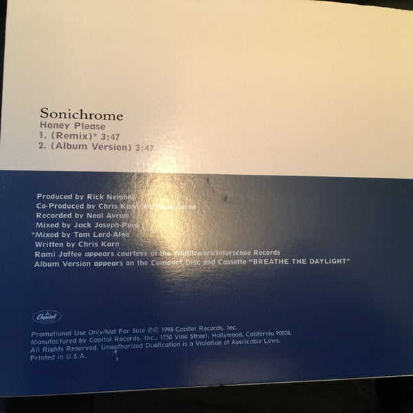 Sonichrome : Honey Please (CD, Promo)