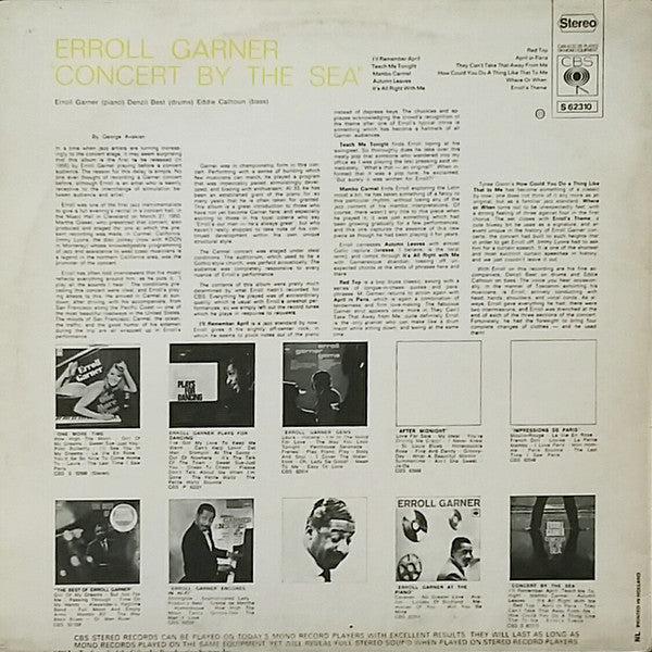 Erroll Garner : Concert By The Sea (LP, Album, RP)