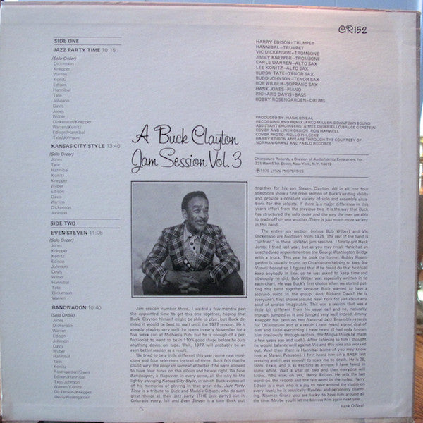Buck Clayton : A Buck Clayton Jam Session Vol. 3 : Jazz Party Time (LP, Album)