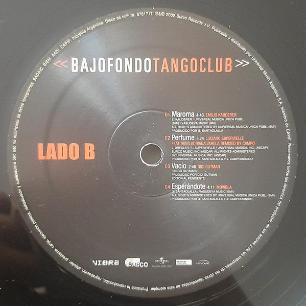 Bajofondo Tango Club : Bajofondo Tango Club (2xLP, Album)