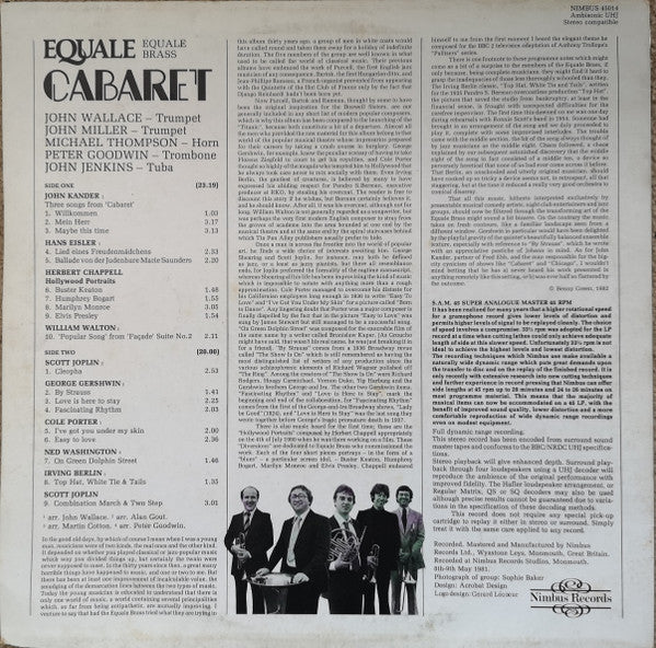 Equale Brass : Cabaret (LP, Amb)