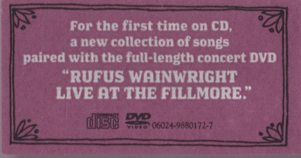 Rufus Wainwright : Want Two (CD, Album, RP + DVD-V)