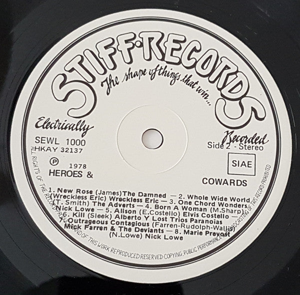 Various : Heroes & Cowards (LP, Comp)