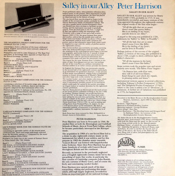 Peter Harrison : Salley In Our Alley (LP)