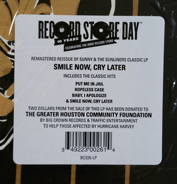 Sunny & The Sunliners : Smile Now... Cry Later (LP, RSD, RE, RM)