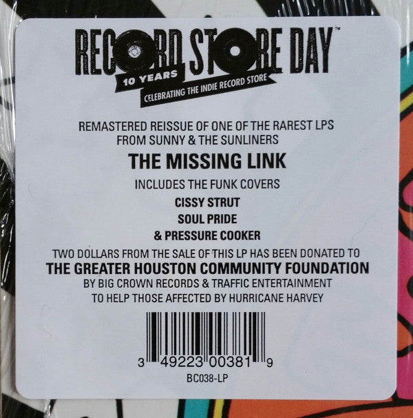 Sunny & The Sunliners : The Missing Link (LP, Album, RSD, RE, RM)