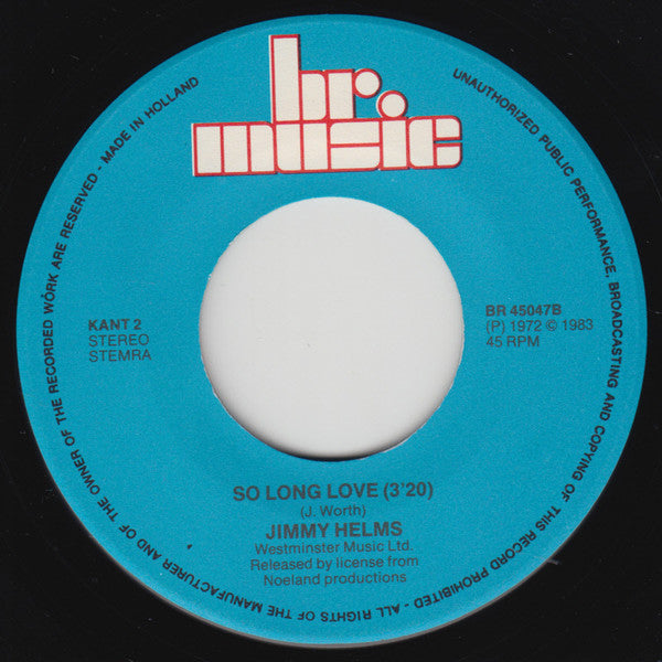 Jimmy Helms : Gonna Make You An Offer You Can't Refuse (7", Single, Blu)