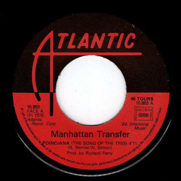 The Manhattan Transfer : Poinciana / The Speak Up Mambo  (7", Single)