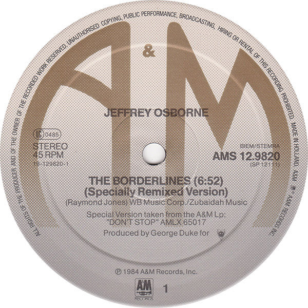 Jeffrey Osborne : The Borderlines (12")